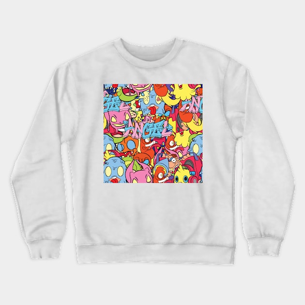 Graffiti 2 by James P. Manning Crewneck Sweatshirt by James P. Manning